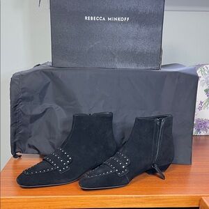 Rebecca Minkoff Black Ankle Boots with Studded Detail